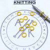 Atomic Knitting Notions and Stitch Markers