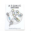 Atomic Knitting Notions and Stitch Markers